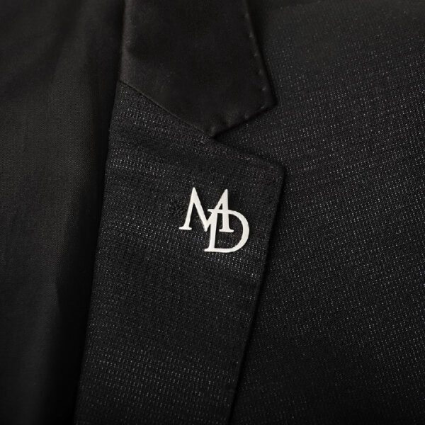Custom Initials Brooch For Groom Men's Stainless Steel Initials Letters Lapel Pin Personalized Wedding Best Man Jewelry - 图片 4