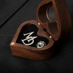 Custom Initials Brooch For Groom Men's Stainless Steel Initials Letters Lapel Pin Personalized Wedding Best Man Jewelry